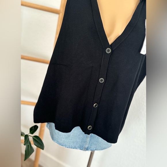 Nwt Women's Sweater Polo Tank Top - Future Collective with Jenee Naylor Black - Picture 5 of 6